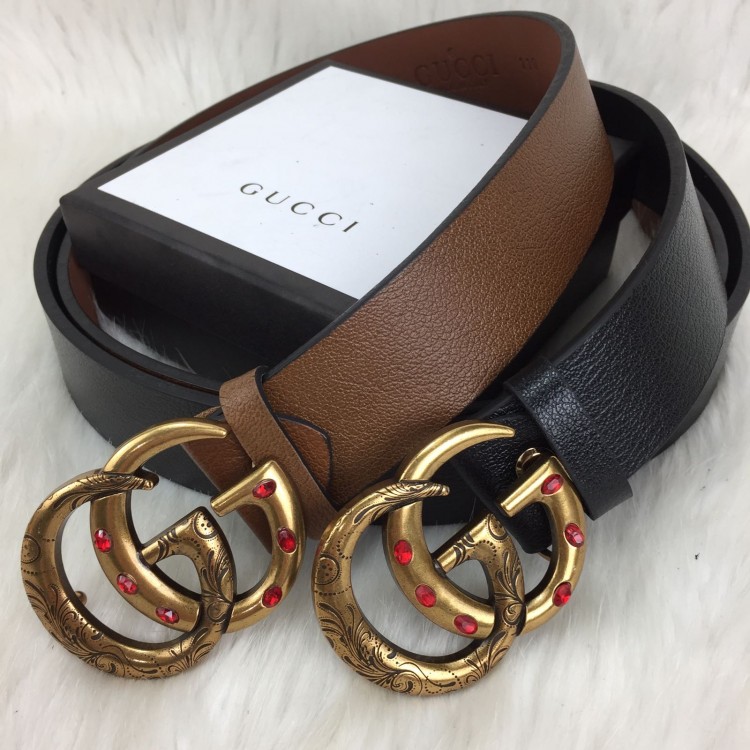 gucci belt with red stones